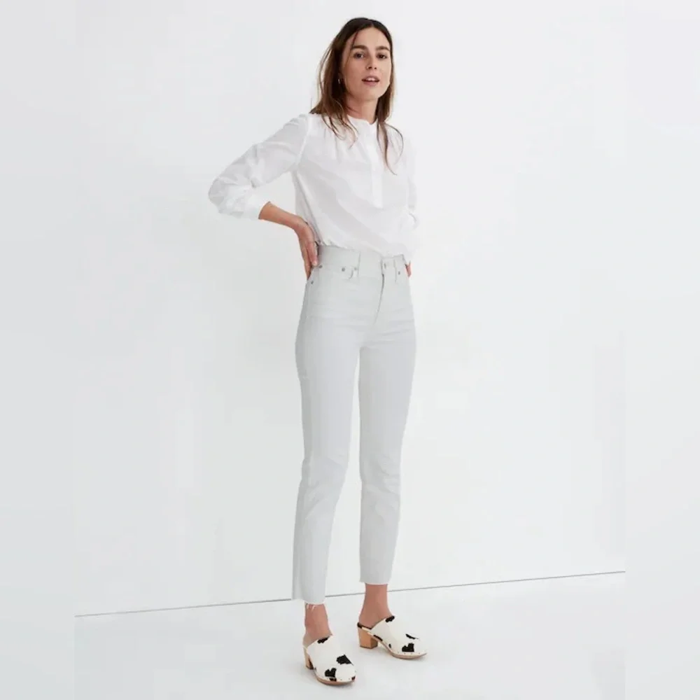 Madewell White Classic Straight Jeans